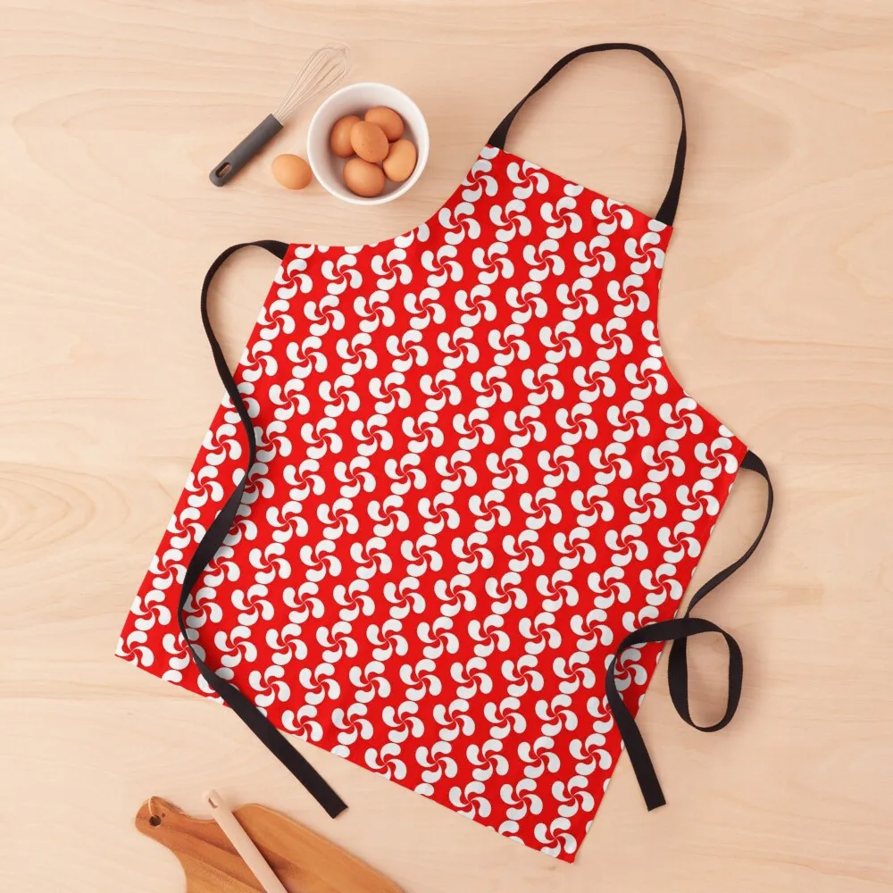 Basque Cross Lauburu Red Euskadi Apron Kitchen Special Accessories For Man Apron