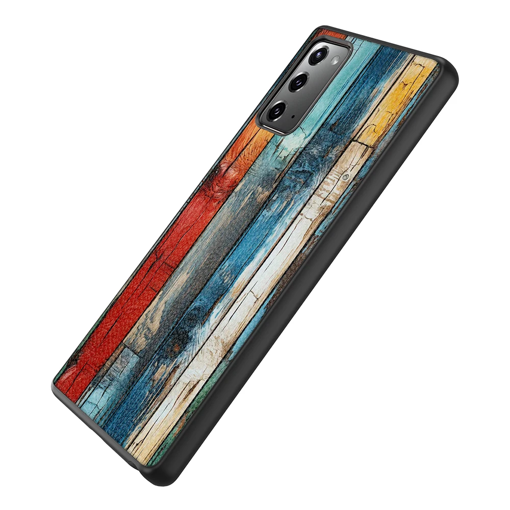 Back Leather Case for Samsung Galaxy A35 A40 A41 A42 A50S A51 A52S A53 A70S A71 A72 A73 5G A80 A90 A9S 2018 Color Wood Print