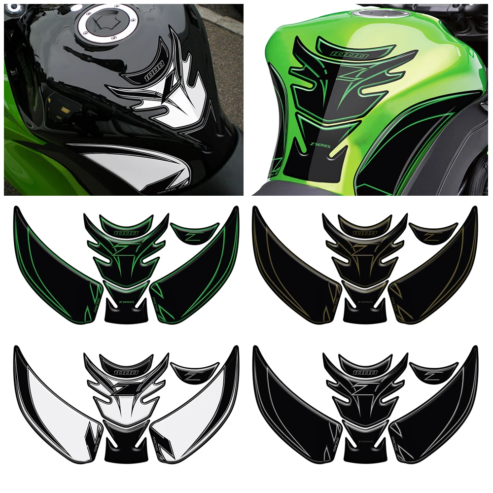 

Для Kawasaki Z1000 Z 1000 2010 2011: 3D гелевая накладка на топливный бак, комплект защитных наклеек для мотоцикла и декоративные наклейки для кузова