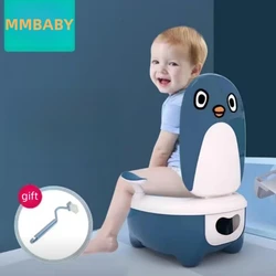 Cartoon Potty Training Toilet for Kids, pote para meninos e meninas, cadeira de design ergonômico, banheiro confortável, escova grátis, presente para 1 a 6 anos de idade