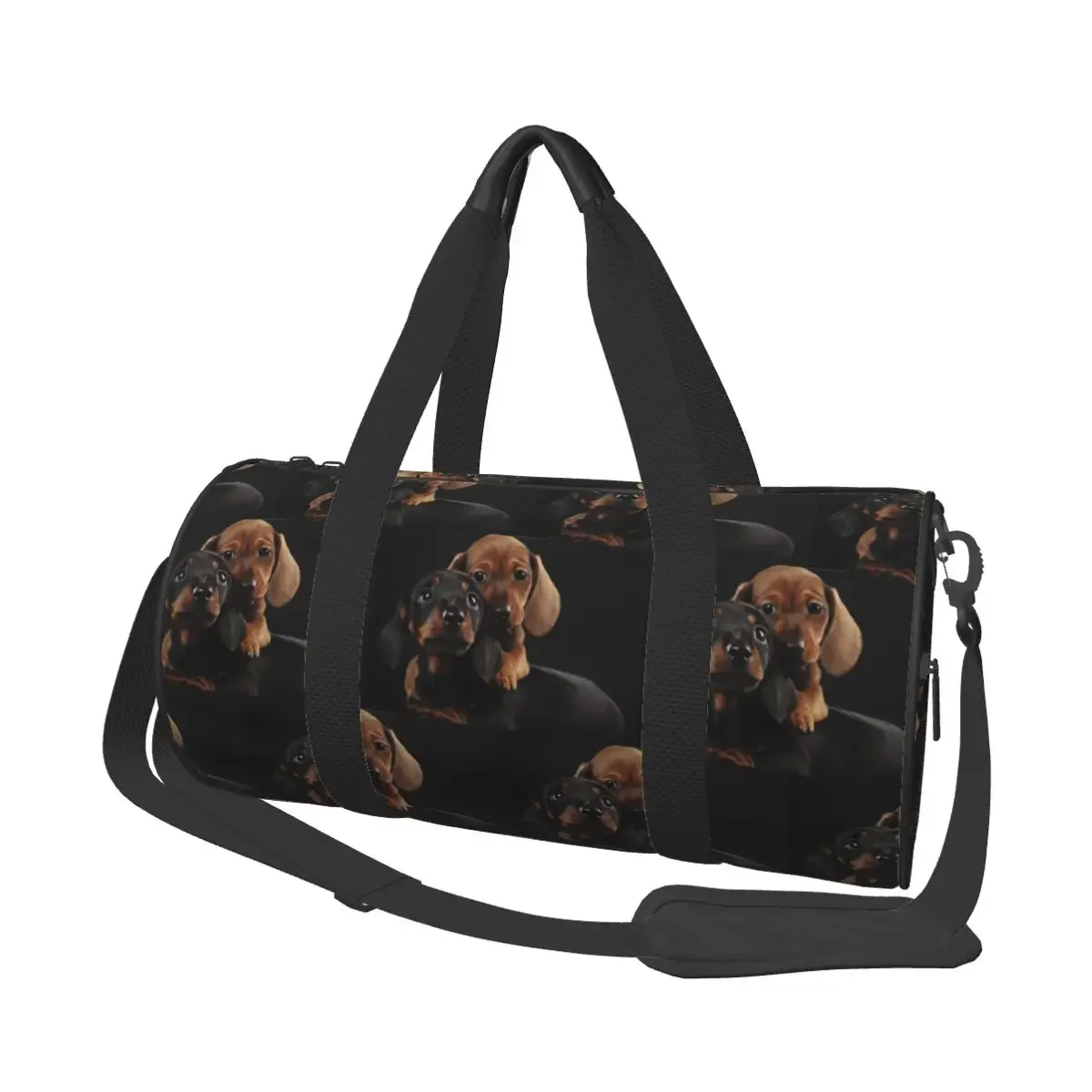 

Dachshund Dog Portrait Photo Pupies Large Duffle Gym Bag Multi-Functional Duffle Travel Bags Handbags Fitness bag