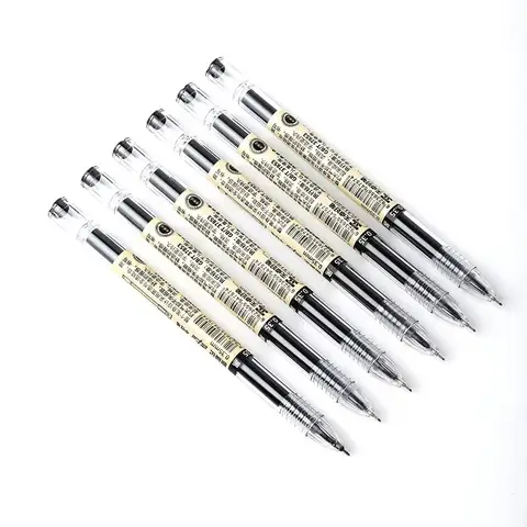 3-12 st/set Fine Point Pen 0,35 mm Svart Blå Röd Bläck Gelpenna Kulspetspenna Skola Kontor Student Skrivmaterial 10 best sales tunn penna - №1