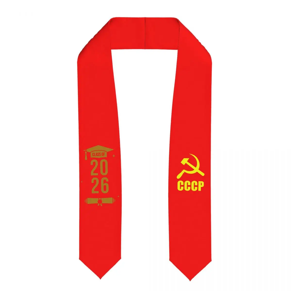 

Class Of 2026 CCCP USSR Flag Graduation Stole Sash Scarf For International Students Proud 183CM Long