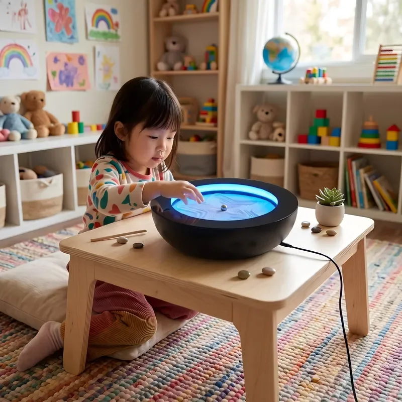 Magnetic Sand Art Table for Mobile Phone Zen Desktop Decoration Creative Kinetic Sand Toy Stress Relief Gift for Adults Kids