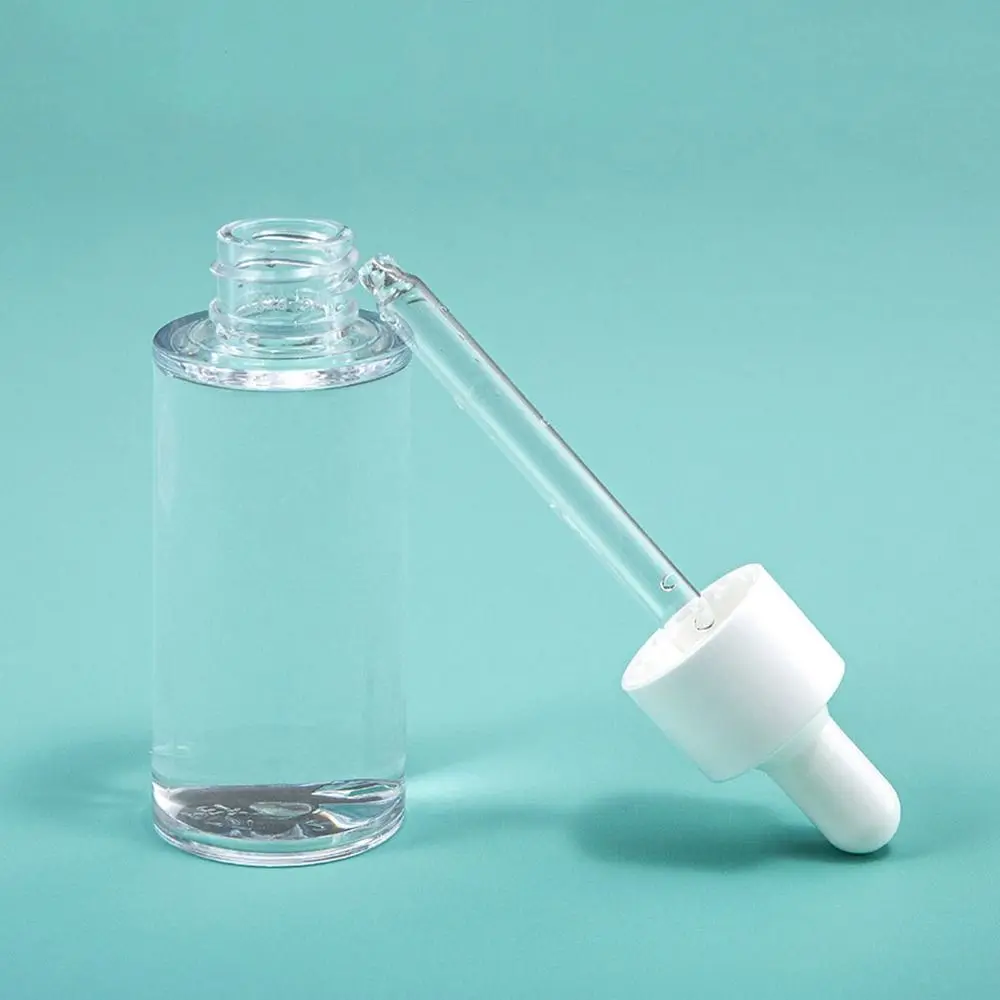 20-50ml Essential Oil Dropper Bottles Plastic White Refillable Bottles Transparent Cosmetic Liquid Containers