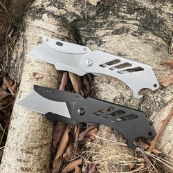 Outdoor Multifunctional Art Knife Multi-purpose Paper Cutting Knife Portable Stainless Steel Durable Folding