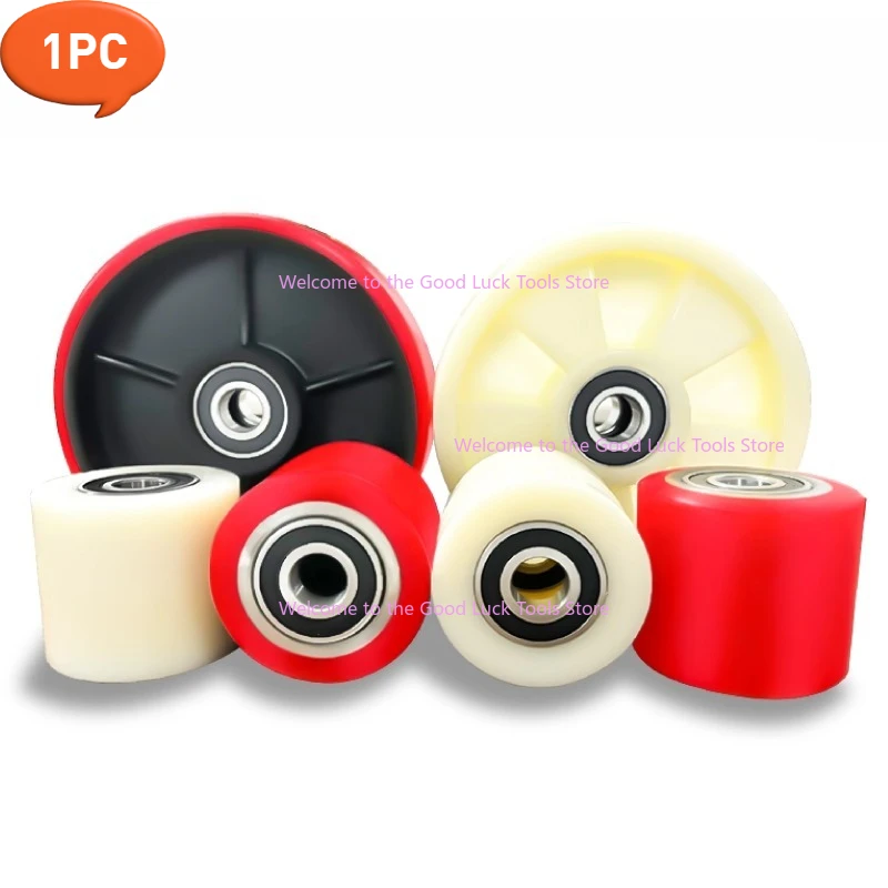 

1PC Hydraulic Pallet Truck Wheels Hand Pallet Truck Wheel 70*80*47*20mm PU/nylon with Bearings 6204