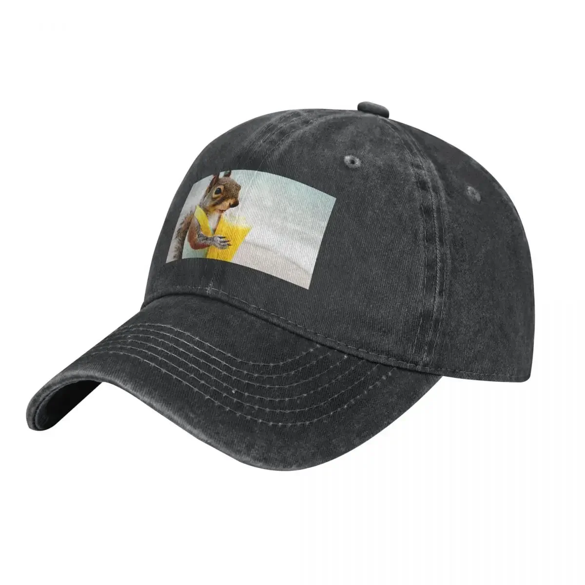 

Squirrel On The Beach Cowboy Hat Thermal Visor Streetwear Fishing cap For Man Women's