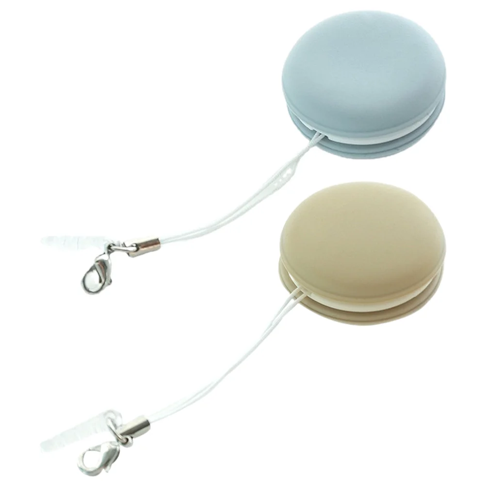 2Pcs Screen Cleaner Macaron Shape Double Sided Microfiber Cloth for Phone Glasses Lens Camera Key Ring Pendant