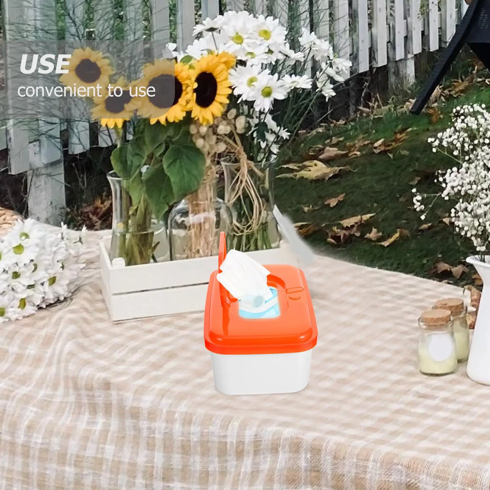 2pcs Plastic Box Baby Wipes Dispenser Bathroom Car Reusable Container Tissue Holder Portable Lightweight Dust Proof Simple