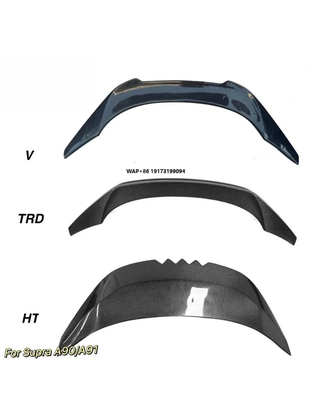 

for Supra A90 A91 Rear Spoiler Wing Carbon Fiber HT V Style Carbon Fiber Spoiler Wing
