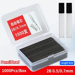 1000Pcs 0.5/0.7mm 2B Mechanical Pencil Replace Lead Pencil Refill Students Erasable Writing Drawing Stationery