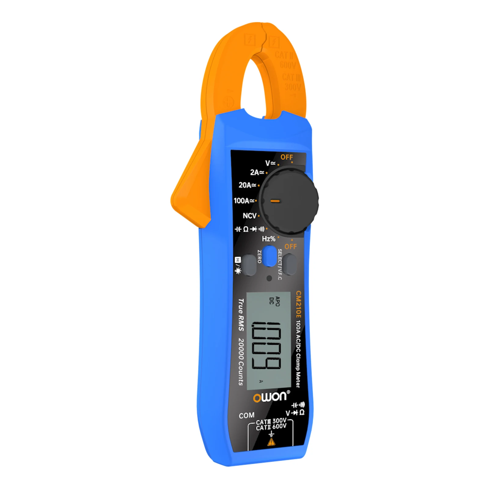 OWON CM210E Digital Clamp Meter 100Amp Smart Electrical Tester 600V AC/DC  True RMS VFC diode Multimeter