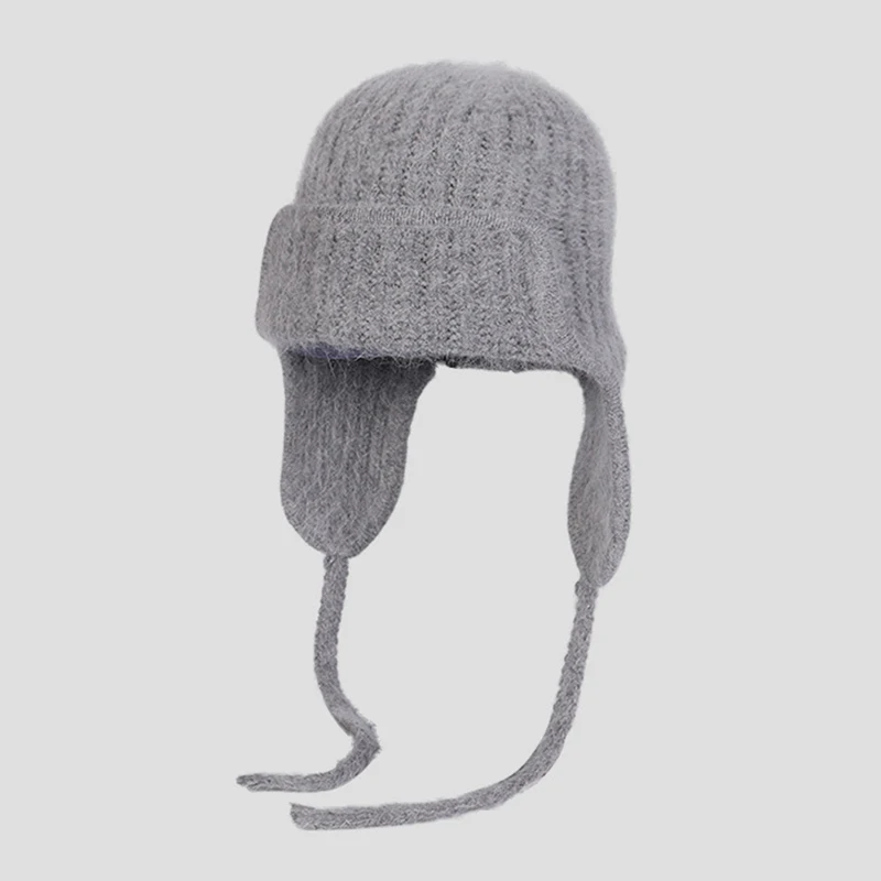 Hat Women Winter Knit Earflap Beanie Warm Autumn Skiing Accessory For Outdoor Luxury