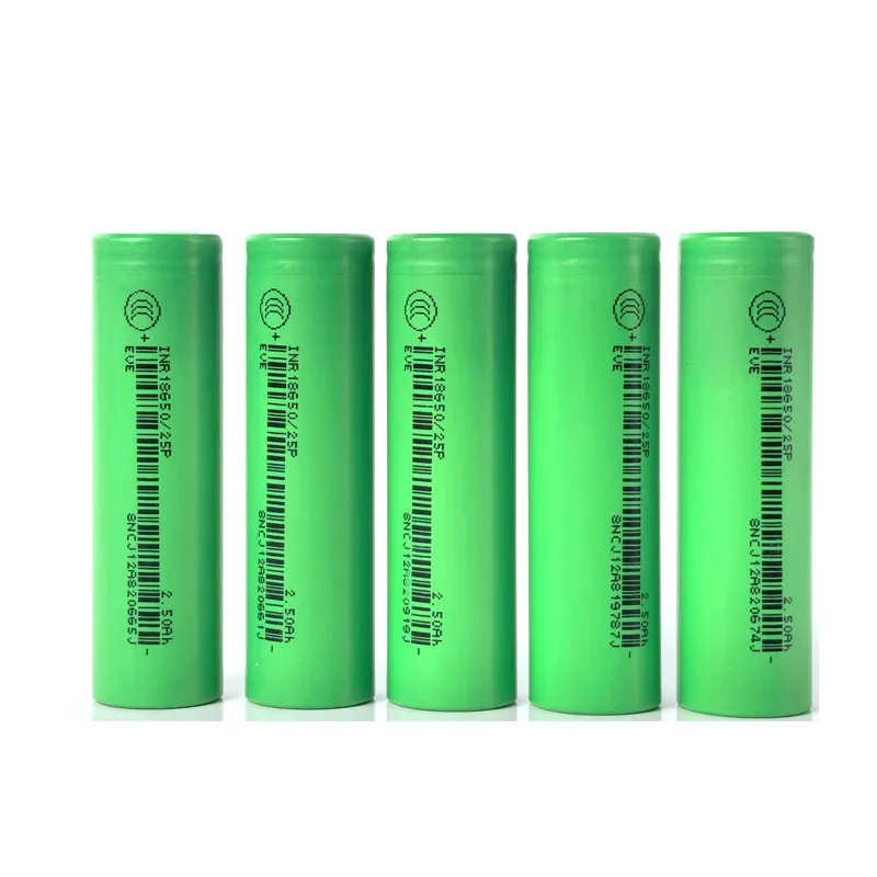10-100pcs EVE 25P INR 18650 Battery 2500mAh Capacity CDR 20A 3.7V Lithium-ion Battery Cell Rechargeable For Electric Scooter Toy