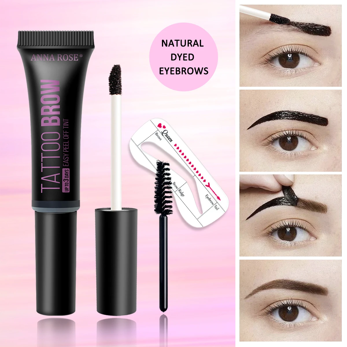 Tearable And Tear Resistant Eyebrow Dye,Long-Lasting Waterproof Non Fading,Naturally Suitable For Lazy People To Dye Eyebrows
