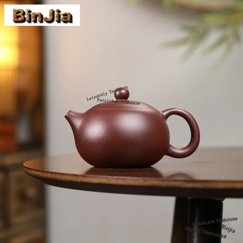 

340 мл элегантные фиолетовые глиняные чайники Исин ручной работы Xishi горшок необработанная руда фиолетовый Чжу грязевой чайник китайский чайный сервиз Zisha коллекция подарок
