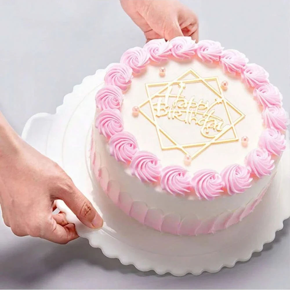 قاعدة كعك بلاستيكية قابلة لإعادة الاستخدام ، صينية حلوى ، ناعمة ، تنظيف ، عيد ميلاد ، المنزل ، الخبز ، الحفلات ، وسادة تزيين ، طعام ، 4 ، 6 ، 8 ، 10 ، 12 بوصة ، 1 VA #5