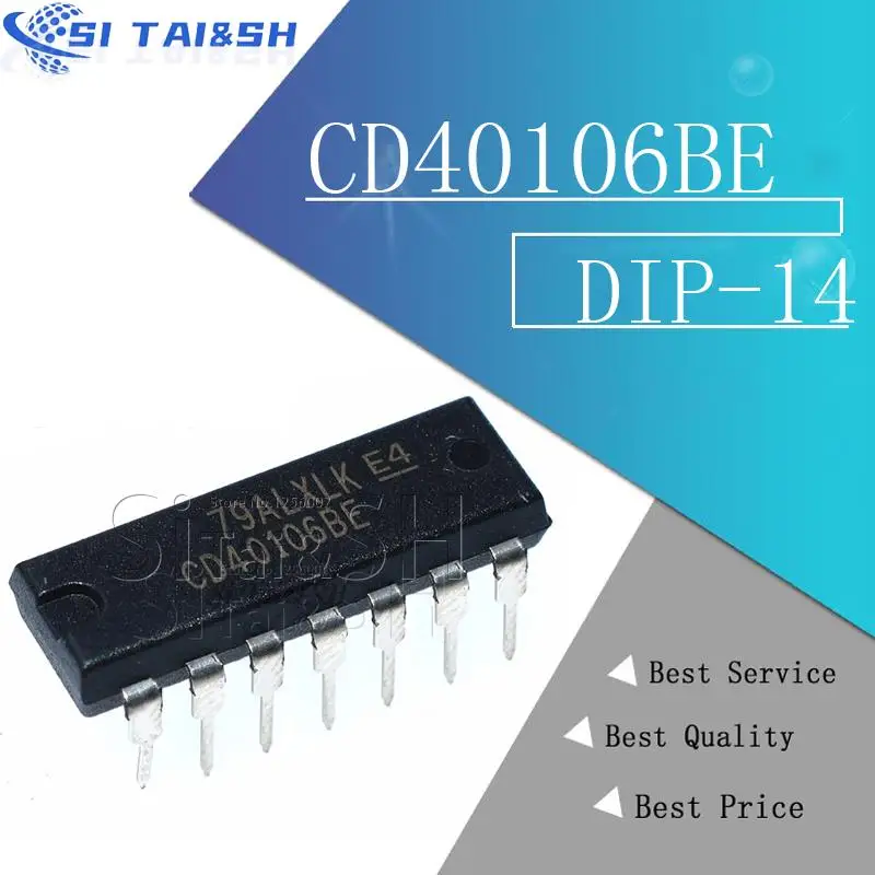 10PCS CD40106BE DIP14 CD40106 DIP 40106BE DIP-14 new and original IC