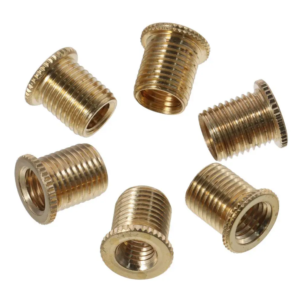 6 Pcs Gold Universal Thread Gear Shifter Knob Screw Brass M8X1.25/M10 X1.25/M10X1.5 Universal Shift Knob Adapters