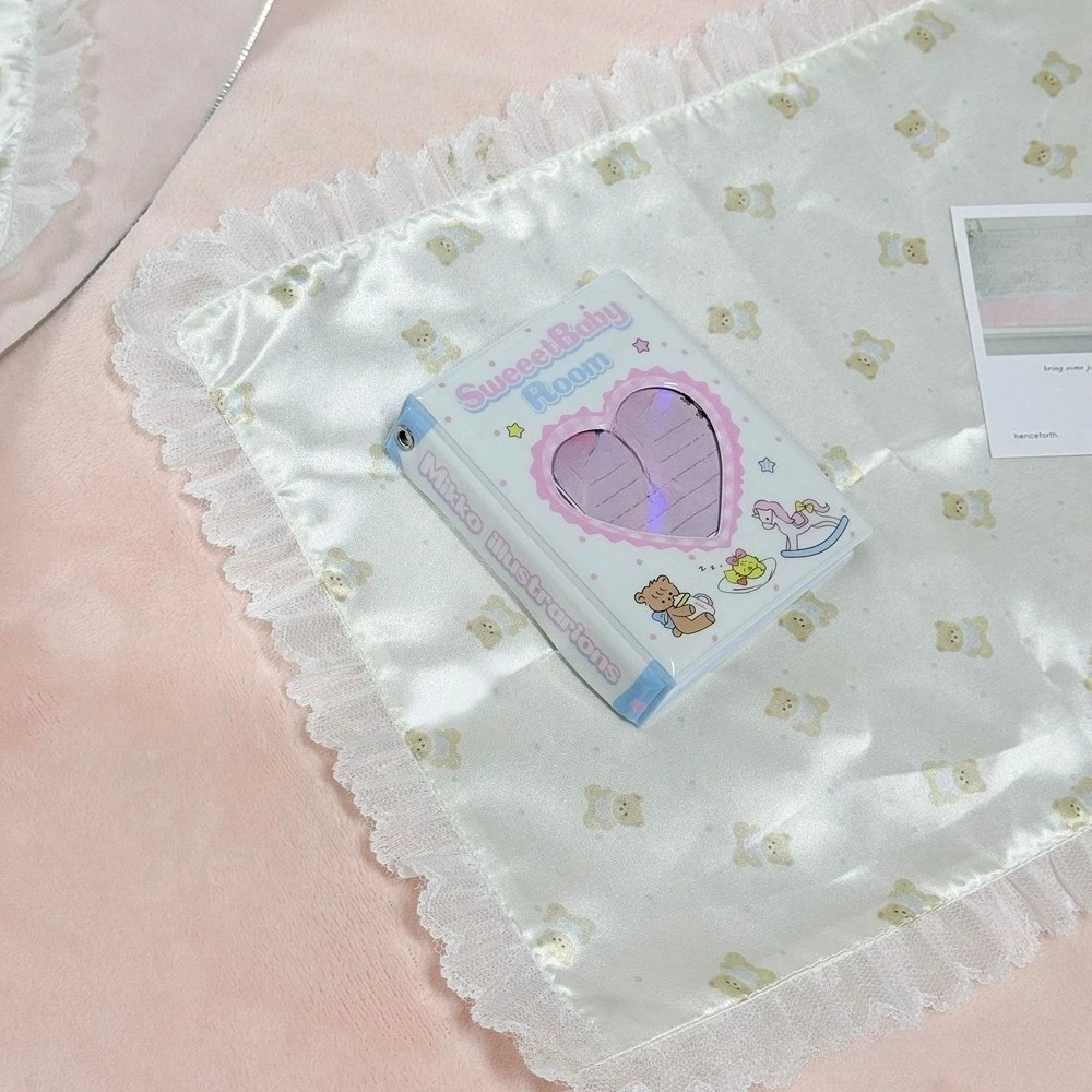Girl Heart Cute Bear Table Mat White Lace Atmosphere Gentle Decoration Photo Table Mat