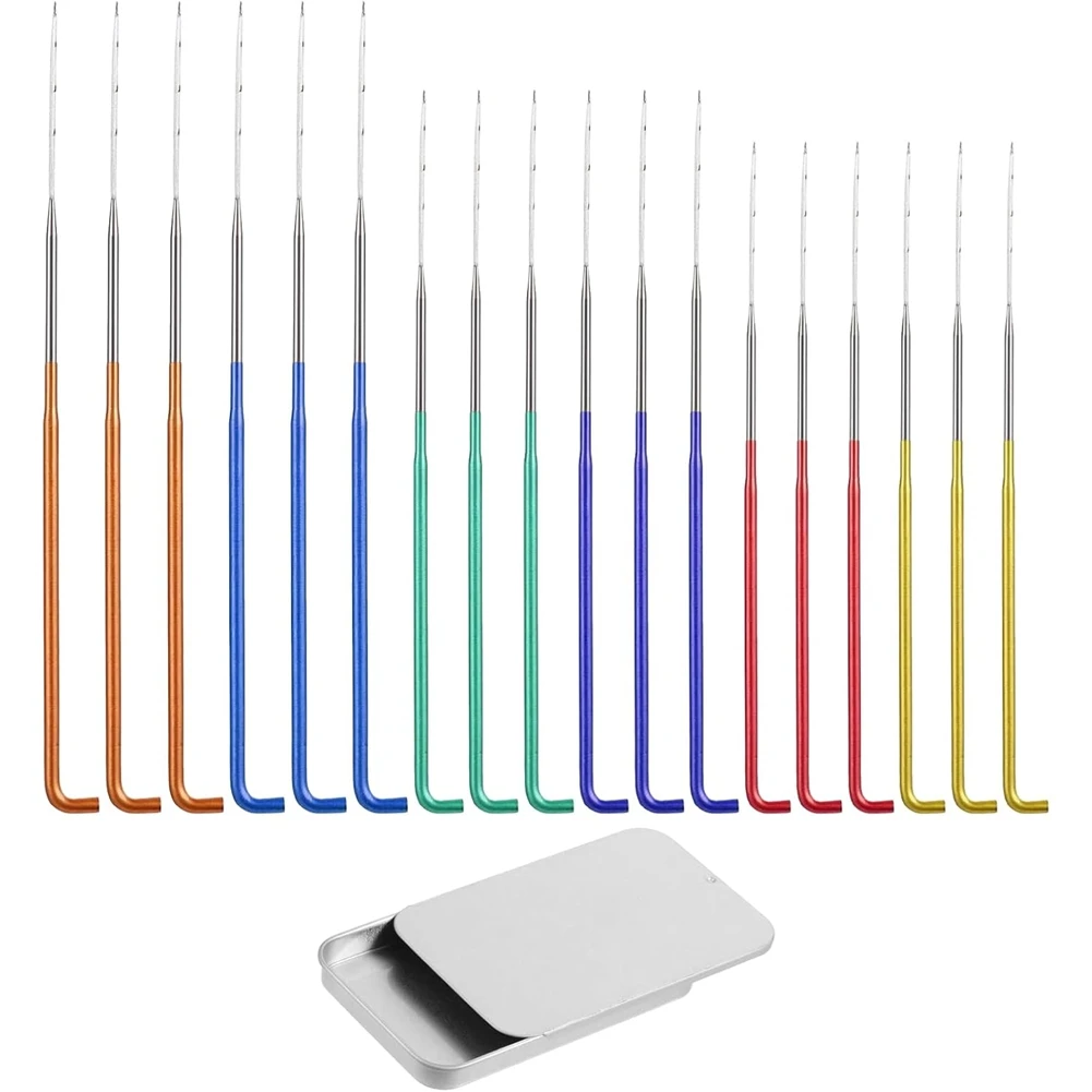 

A55P-18 шт. иглы только для валяния, 6-цветные инструменты для валяния шерсти для ручного вязания крючком и вышивания