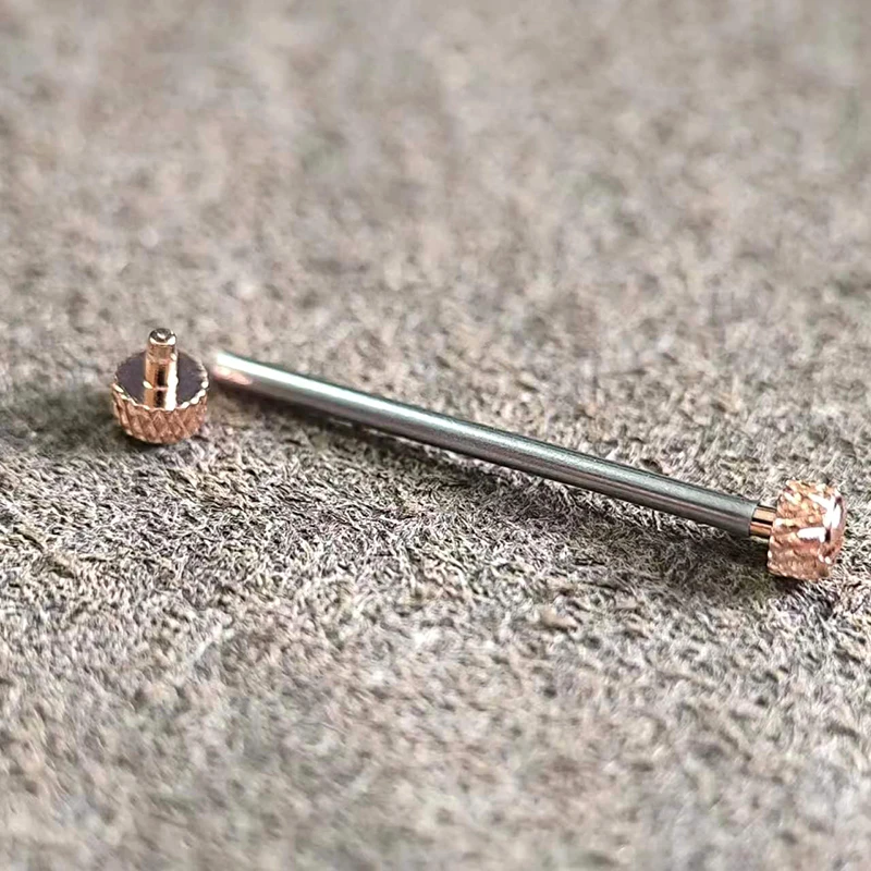 Rose gold cloth with ear rod convex strap special shaft watch bolt Watch accessories 1.5mm thick ear rod