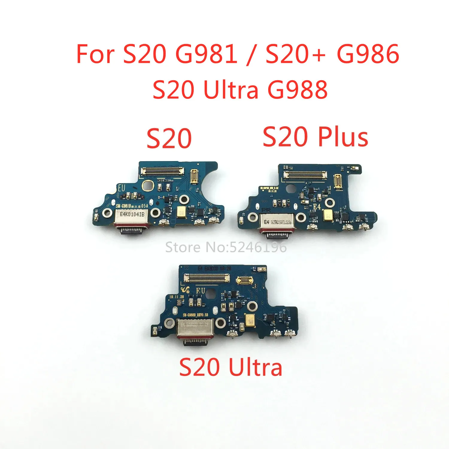 1pcs USB Charging Port Charger For Samsung Galaxy S20 G981 S20+ G986 S20 Ultra G988 Base Connector Replace Part