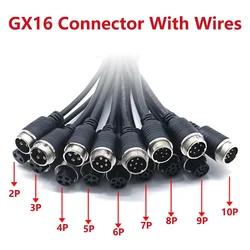 5PCS GX16-2/3/4/5/6/8 Pin Aviation Cable M16 Male/Female Plug Aviation Connector for Car CCTV Monitor 20cm Wire Extension Cable