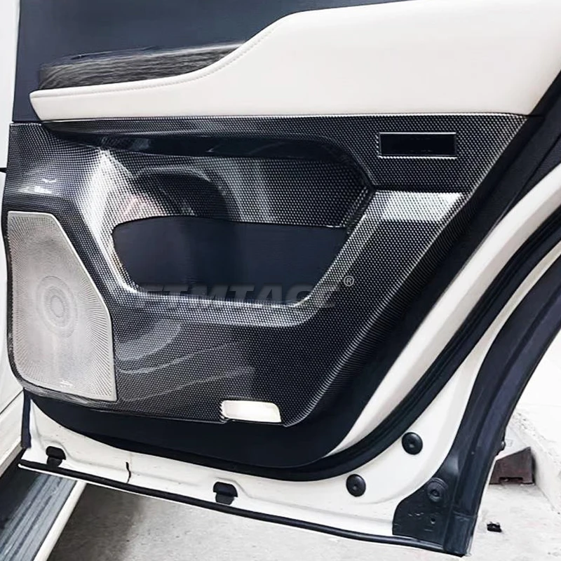 For Toyota Land Cruiser LC300 2023-2026 ABS Carbon Fiber Inner Gate Door Panel Protection Anti Kick Cover Interior Stickers