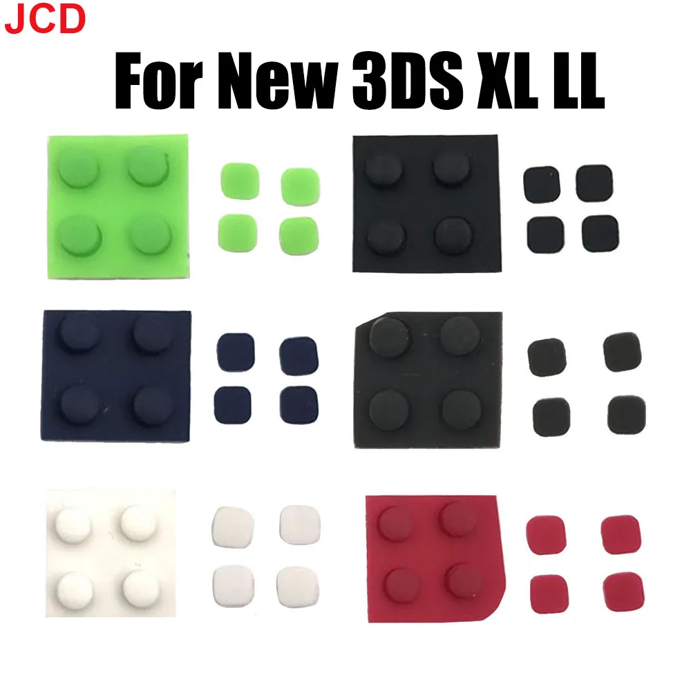 JCD For New 3DS XL Console Front Back Screw Rubber Feet Cover Upper LCD Screen Screws Cover Rubber replacement For New 3DS LL