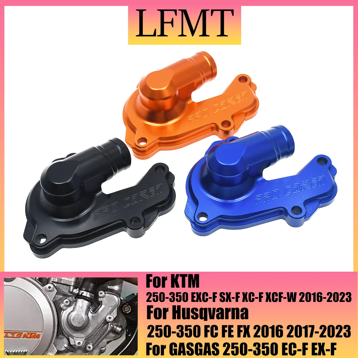 

CNC aluminum alloy modified accessories motorcycle pump protection cover For KTM 250/350 EXC-F 2017-2023 For Husqvarna 16-2023