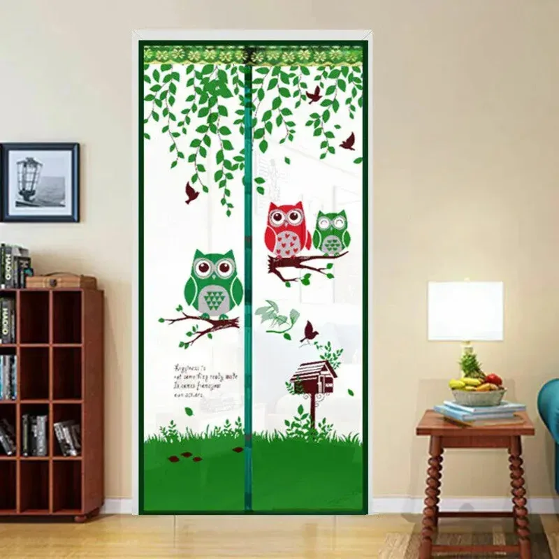 Summer Magnetic Door Curtains, Magnetic Screen Door Curtains, Mosquito-Proof Mesh Door Curtains, Velcro Mesh Door Curtains