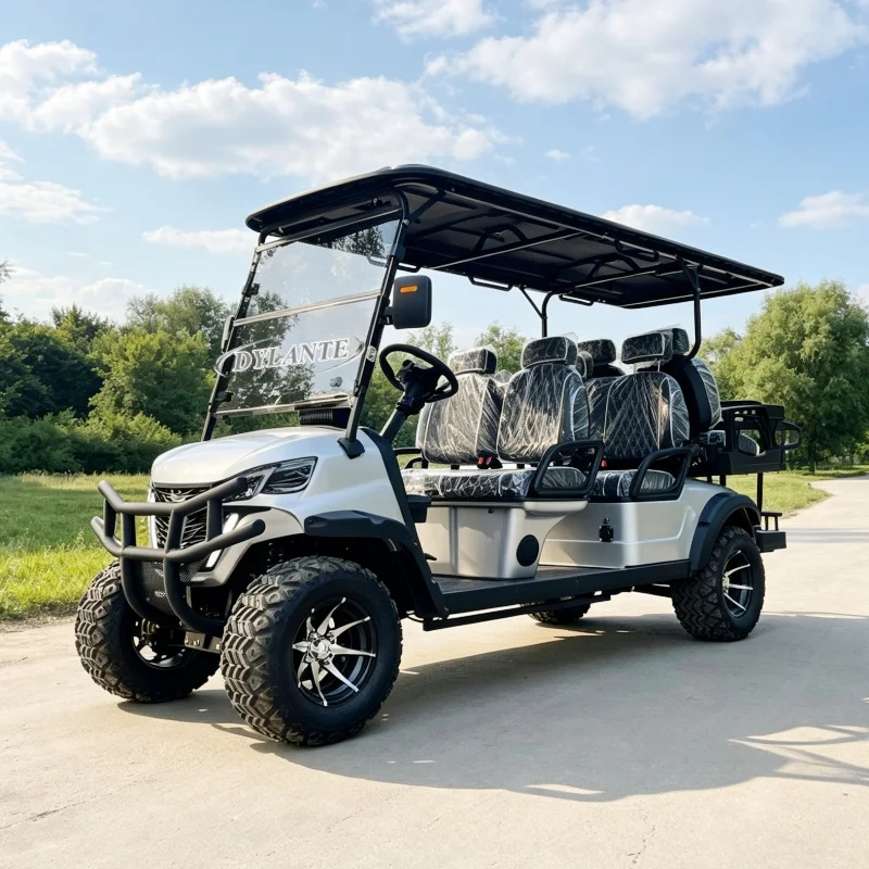 4 6 Seat All Terrain Electric Golf Buggy Low Maintenance Design Off Road Golf Cart 5KW Off-Road Electric Vehicle