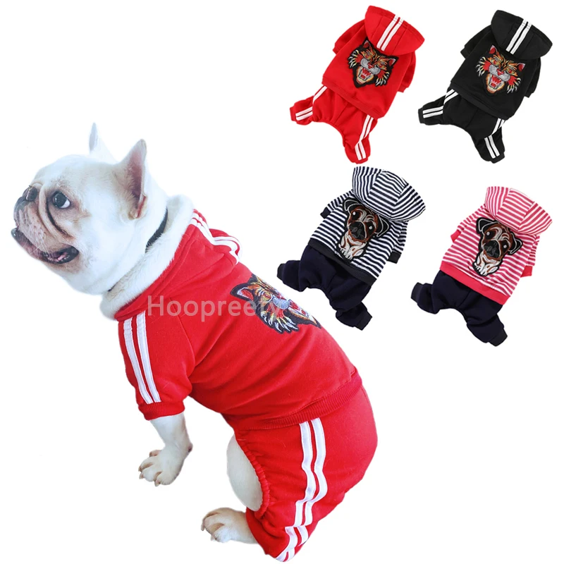 Spring Autumn Dog Hoodies Overalls for Dogs Chihuahua Yorkie Bulldog Tracksuit Dog Clothes for Small Dogs Sport Outfits Jumpsuit