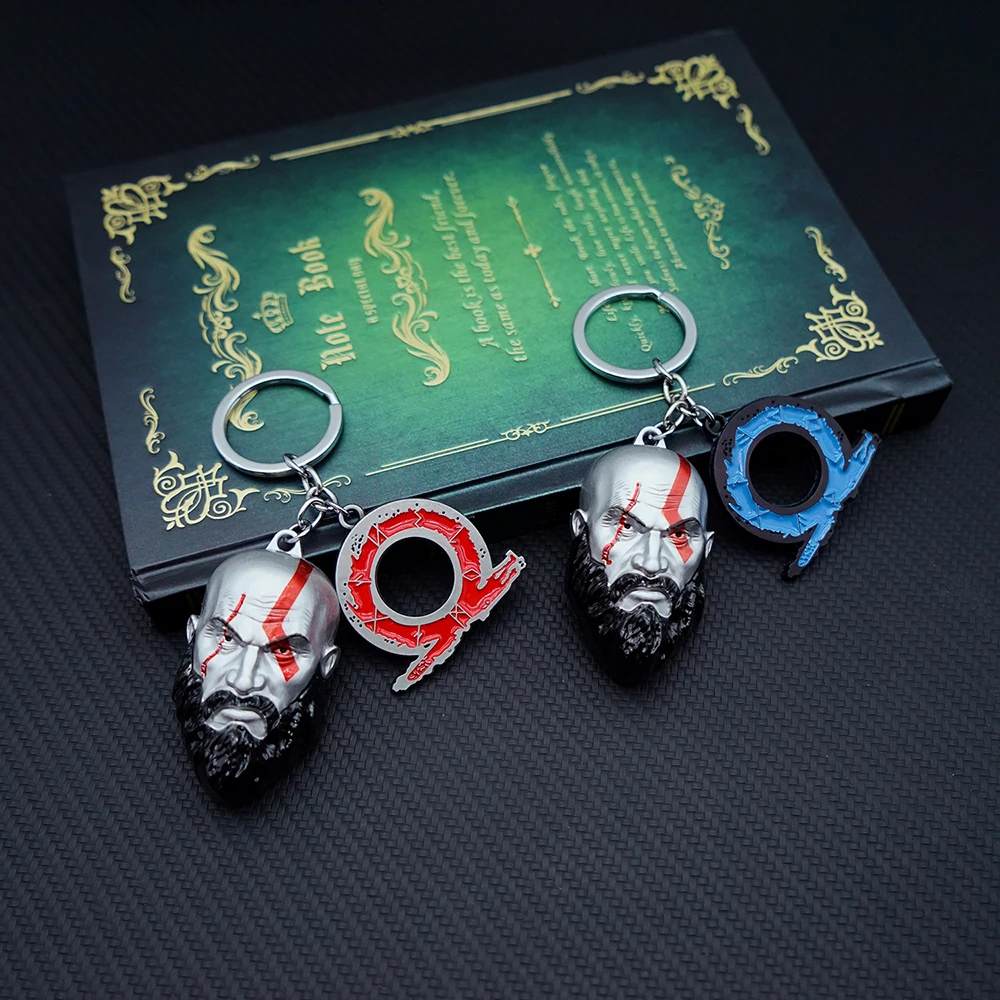 Kratos Keychain God Of War Ragnarok Key Chain Keyring Fashion Keychains for Men Game Accessories Car Key Ring Pendant llaveros