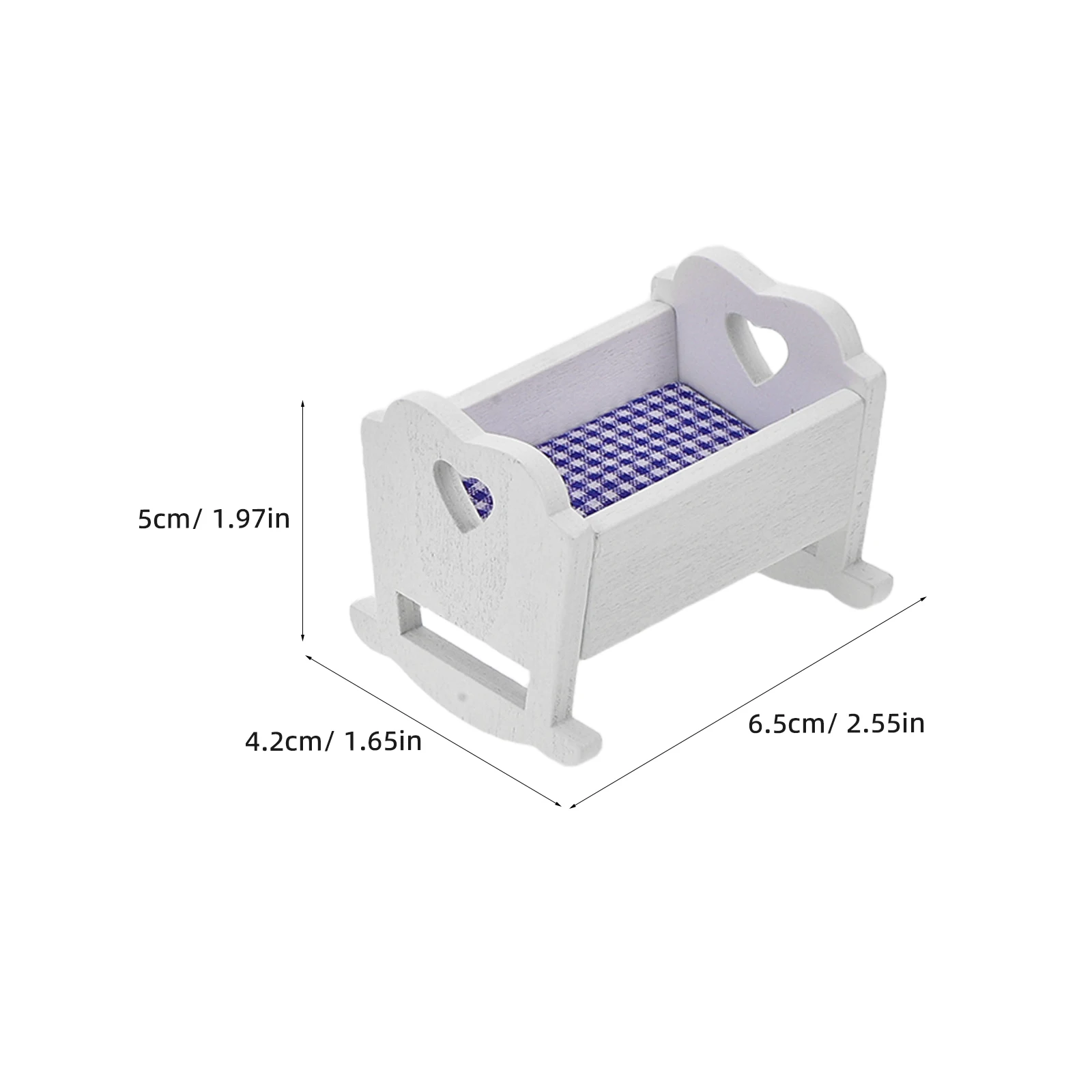 3 قطعة سرير الطفل أثاث مصغر 1:12 مقياس منزل صغير غرفة نوم زخرفة دمية سرير بيبي الحضانة ديكور دمية السرير
