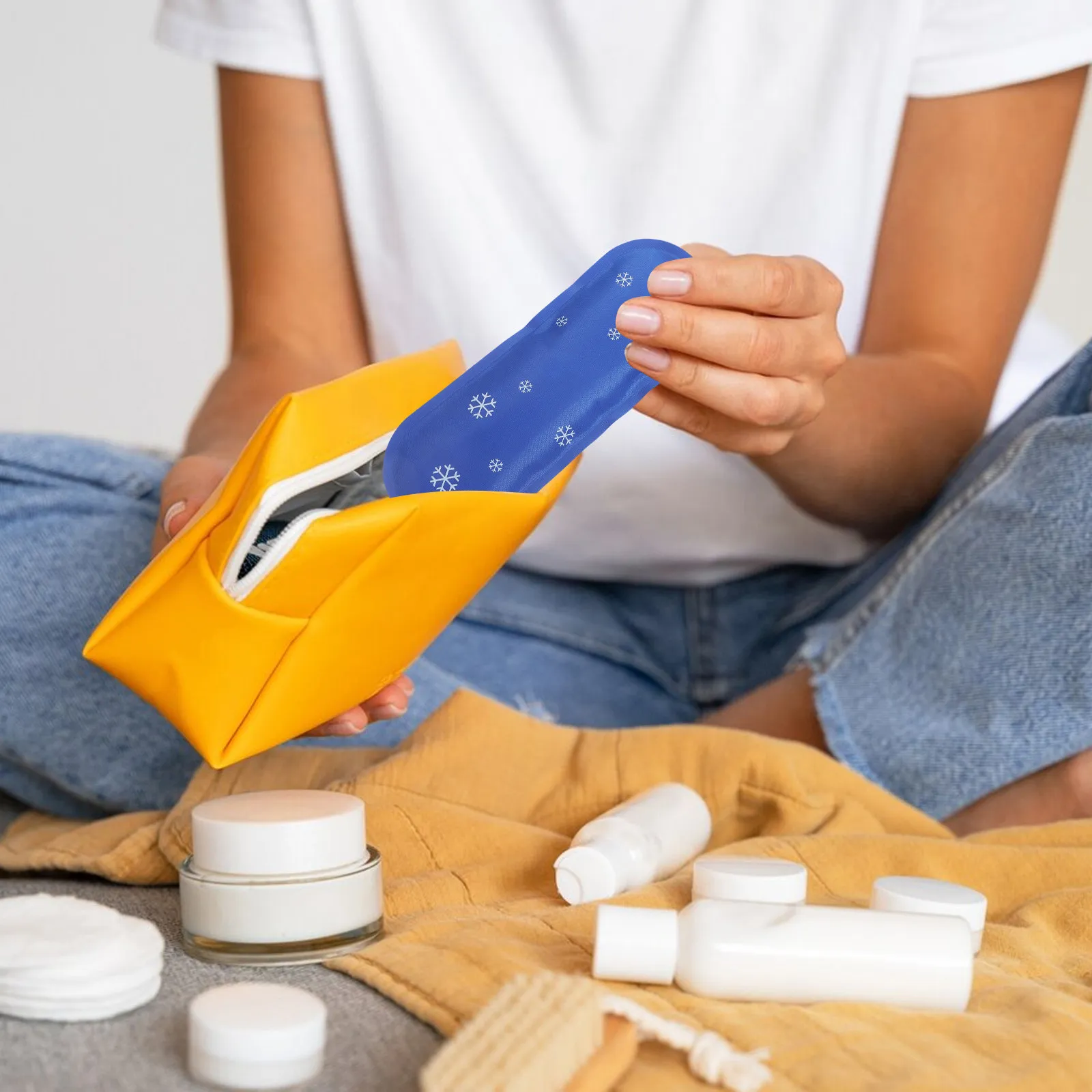 2pcs Insulin Ice Packs 75g Blue Portable Cooler Bags for Travel Medication Storage Gel Packs Reusable Lightweight Health