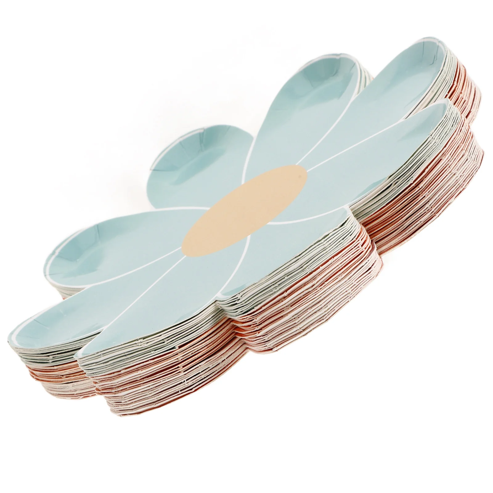 

30Pcs Daisy Flower Paper Plates Disposable Party Tableware Large Capacity Dessert Serving Plate for Birthday Supplies