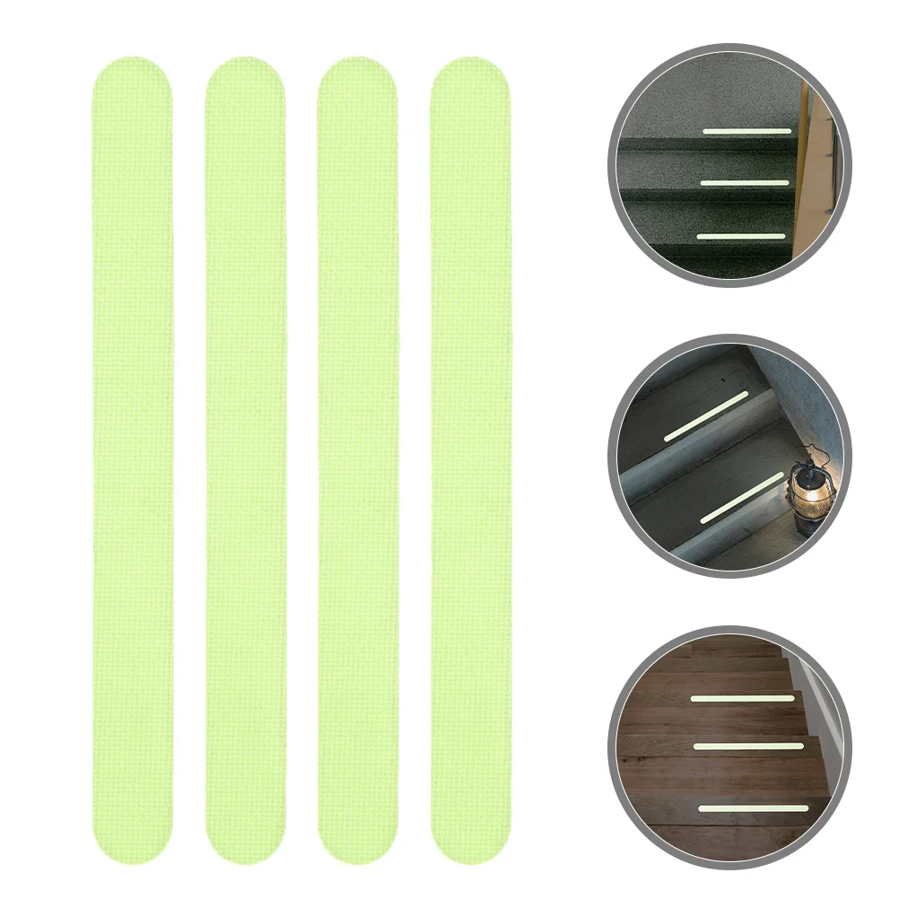 

24pcs Non-Slip Strips Transparent Glowing Anti Skid Tread For Bathtub Shower Bathroom Kitchen Steps Stair Treads Safety Luminous