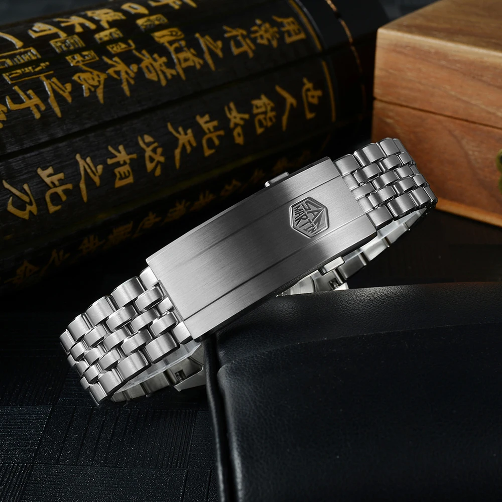San Martin New 39mm Men Watch Miyota 90S5 Chinese Original Design JianZhan Gada Mechanical Watches Waterproof Luminous SN0144