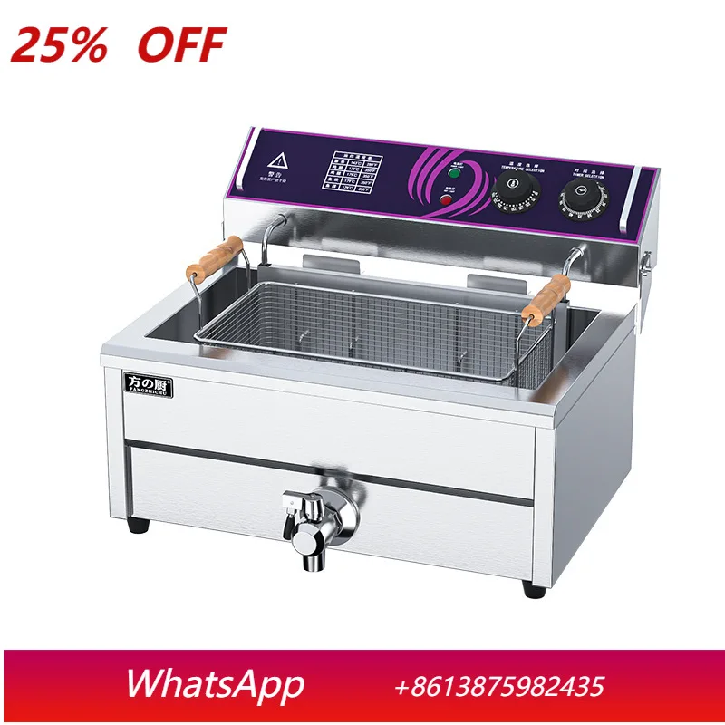 YJQ Commercial Electric Fryer Chicken Chop Fryer 25L Large Capacity Fryer