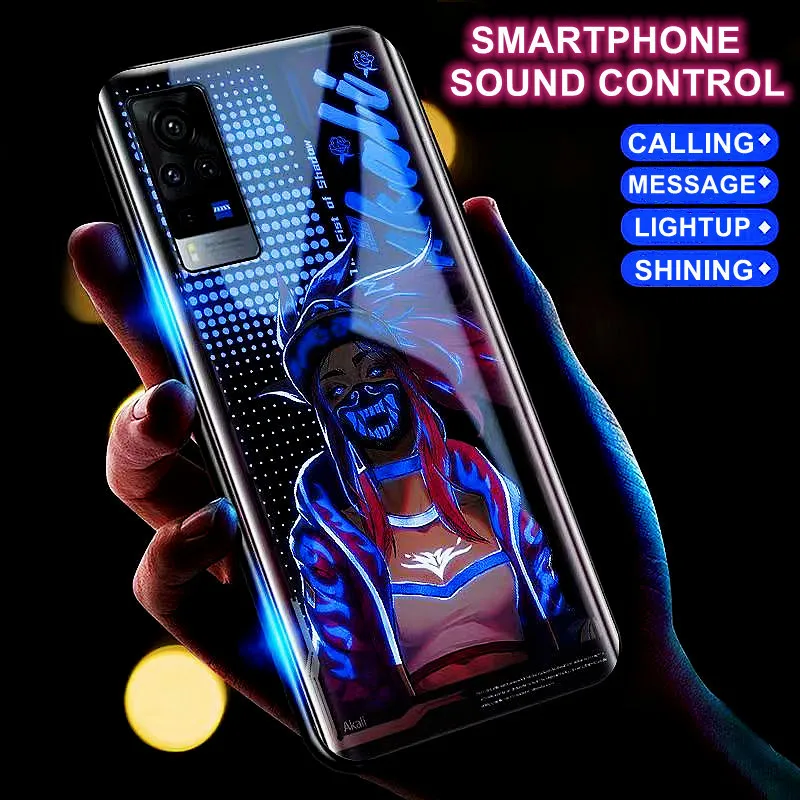 LED Flash Call Light Up Luminous Case For Oppo Reno 11 10 9 8 7 6 5 Pro Find X7 X6 X5 X3 Pro A94 A79 A38 Selfie Light Back Cover