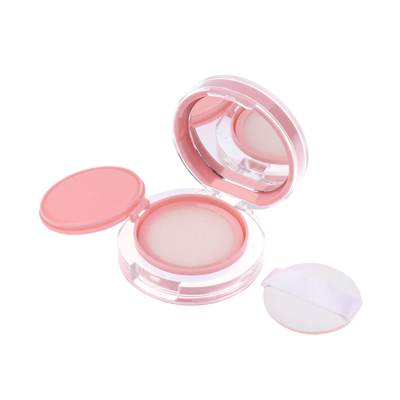 Scatola fai da te per fondotinta mini cuscino d'aria rosa Scatola vuota per soffio con specchio per contenitore cosmetico per crema BB Custodia per trucco Cura della pelle