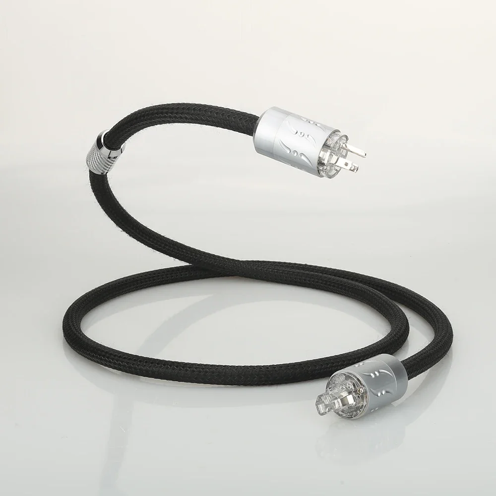 Cable de alimentación VIBORG VP1501 EE. UU./UE, 16 Uds., cable de alimentación de CA para audiófilos de cobre multplex con enchufe estándar UE/EE. UU. chapado en rodio