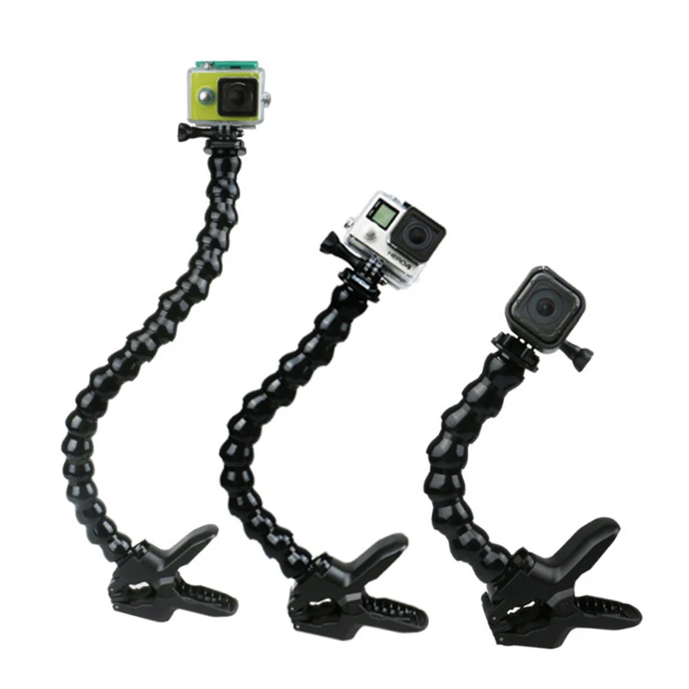 

Flex Clamp Arm Mount With Adjustable Gooseneck Flexible Jaws Clip Bracket Holder For GoPro Hero11 10 9 8 Action Camera