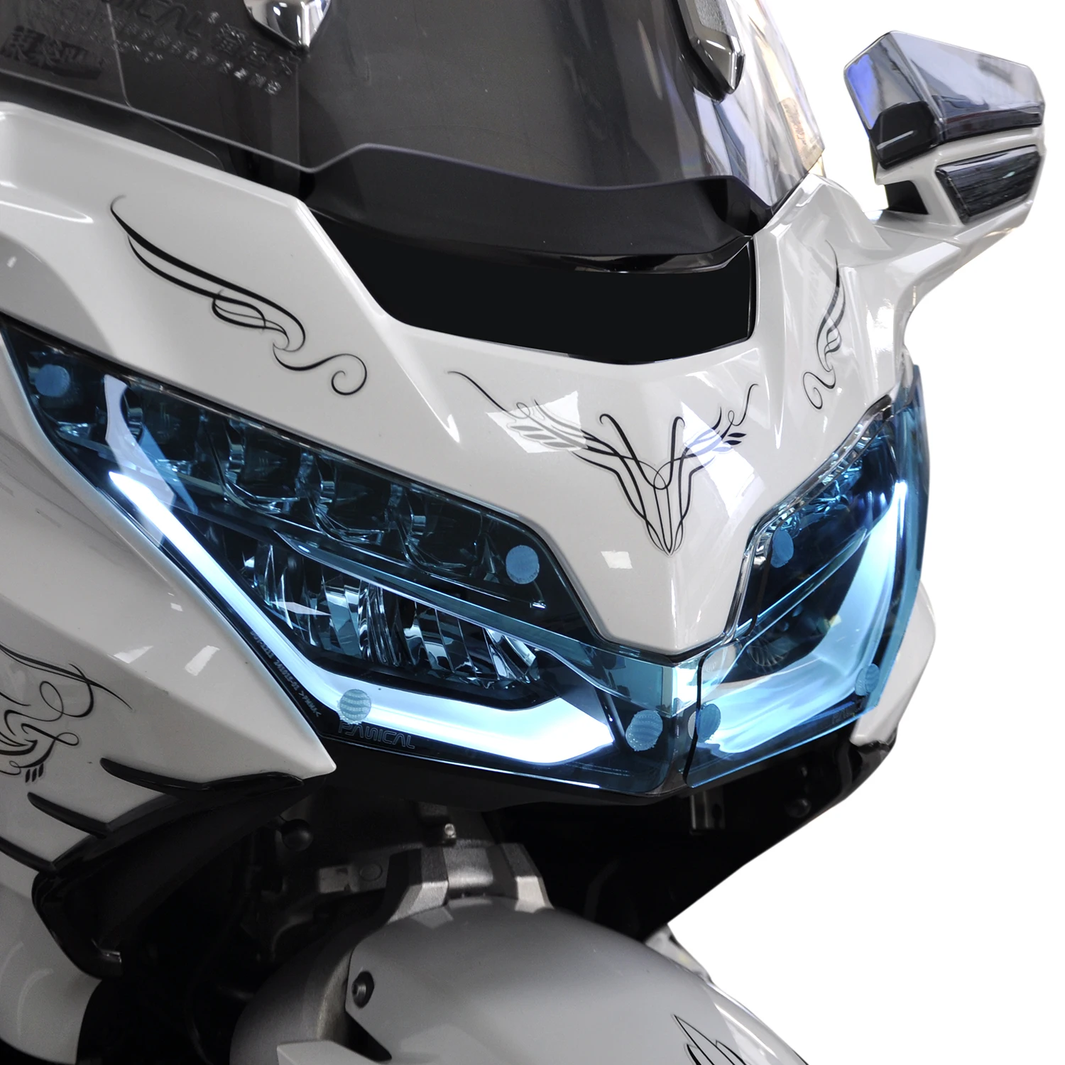 Panical Headlight Protection Glass Decorative 360-Degree Acrylic For Honda Goldwing GL1800 GL180B F6B 2018-2023 Motorcycle Blue