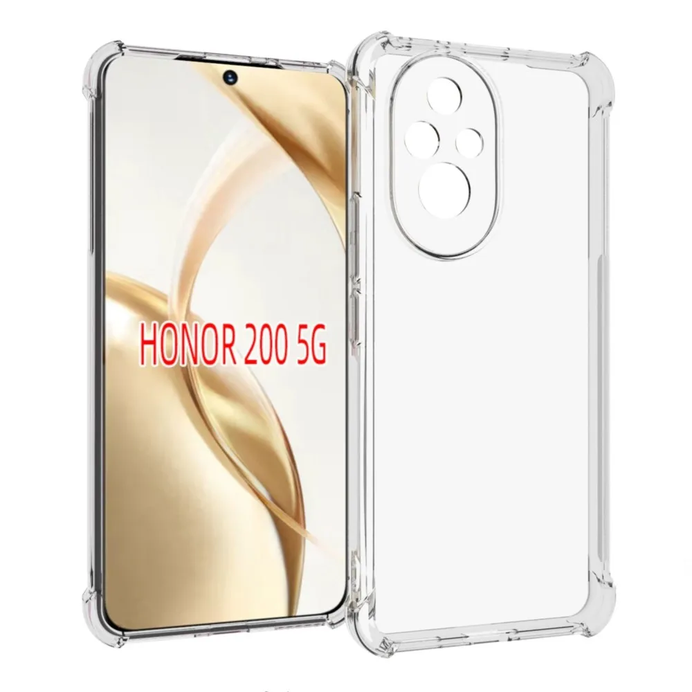 Funda Anti-chute coque en silicone transparente pour Huawei Honor 200 étui Transparent pour Honor 200 coque de couverture