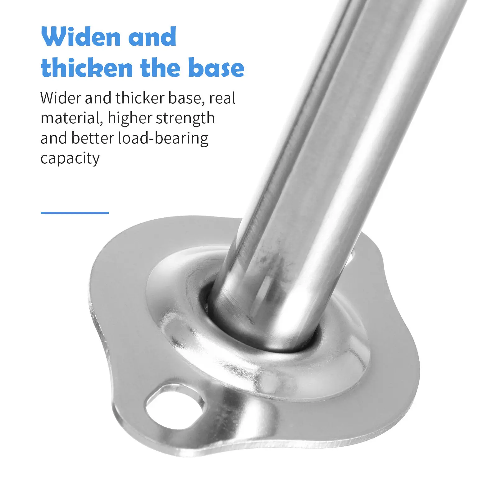 Heavy Duty Stainless Steel Rod Bracket Set – 2pcs Thickened Closet, Balcony, Bathroom & Shower Curtain Mount