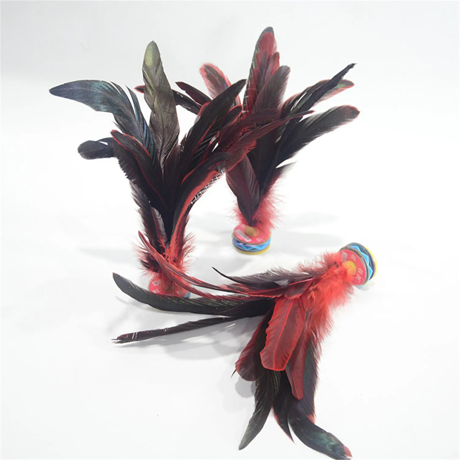 

22cm Feather Jianzi Colorful Feathers Shuttlecock Portable Foot Kick Handwheel Feather Shuttlecock Fitness Entertainment